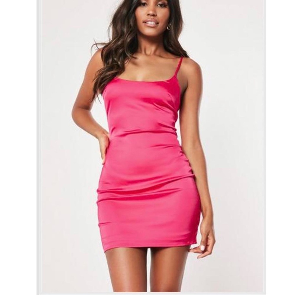 ~2019-2020 NWT PETITE Missguided Satin Slip Dress - Picture 2 of 13